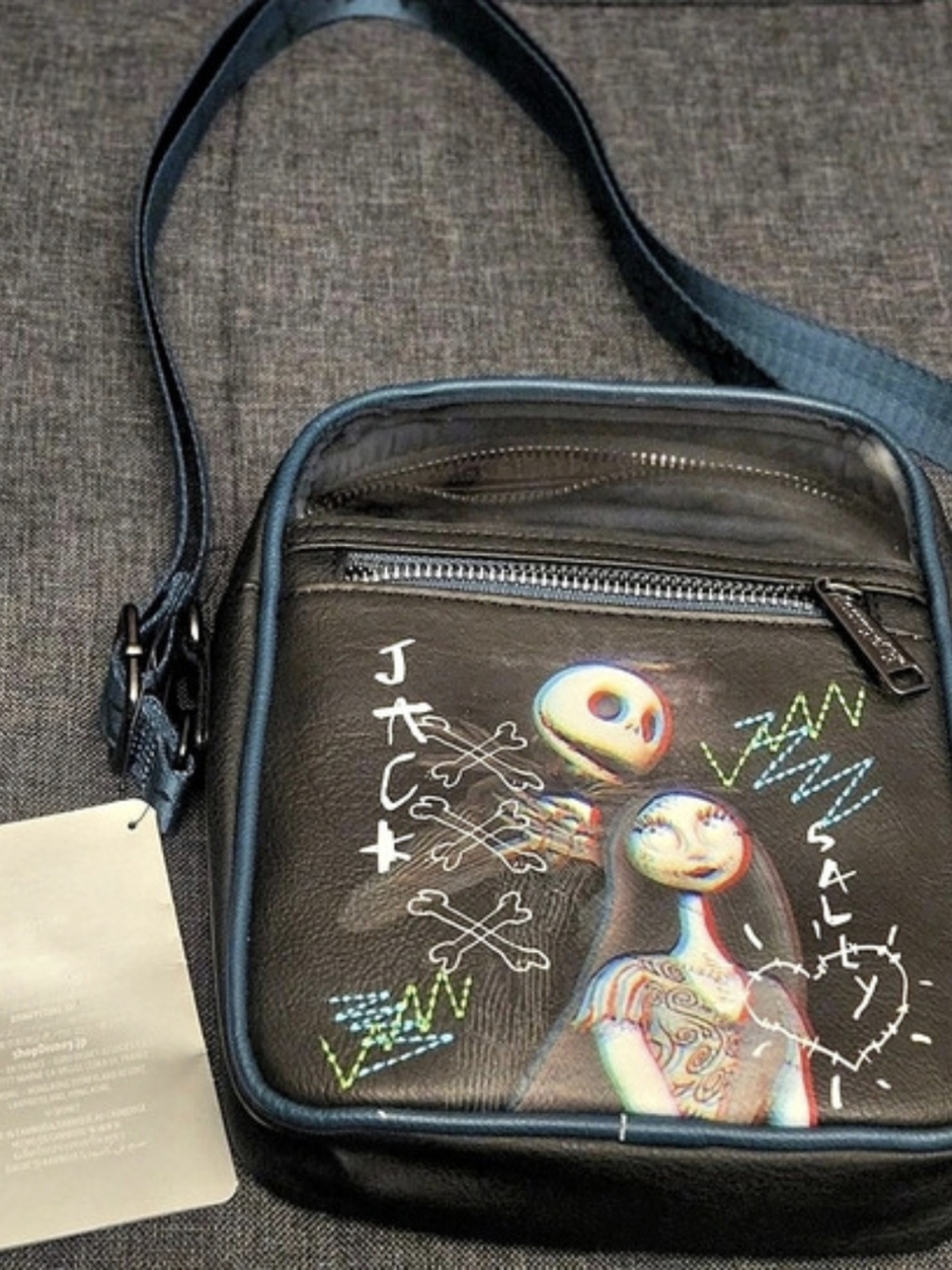 Disney Parks Loungefly The Nightmare Before Christmas Jack & Sally Crossbody Bag